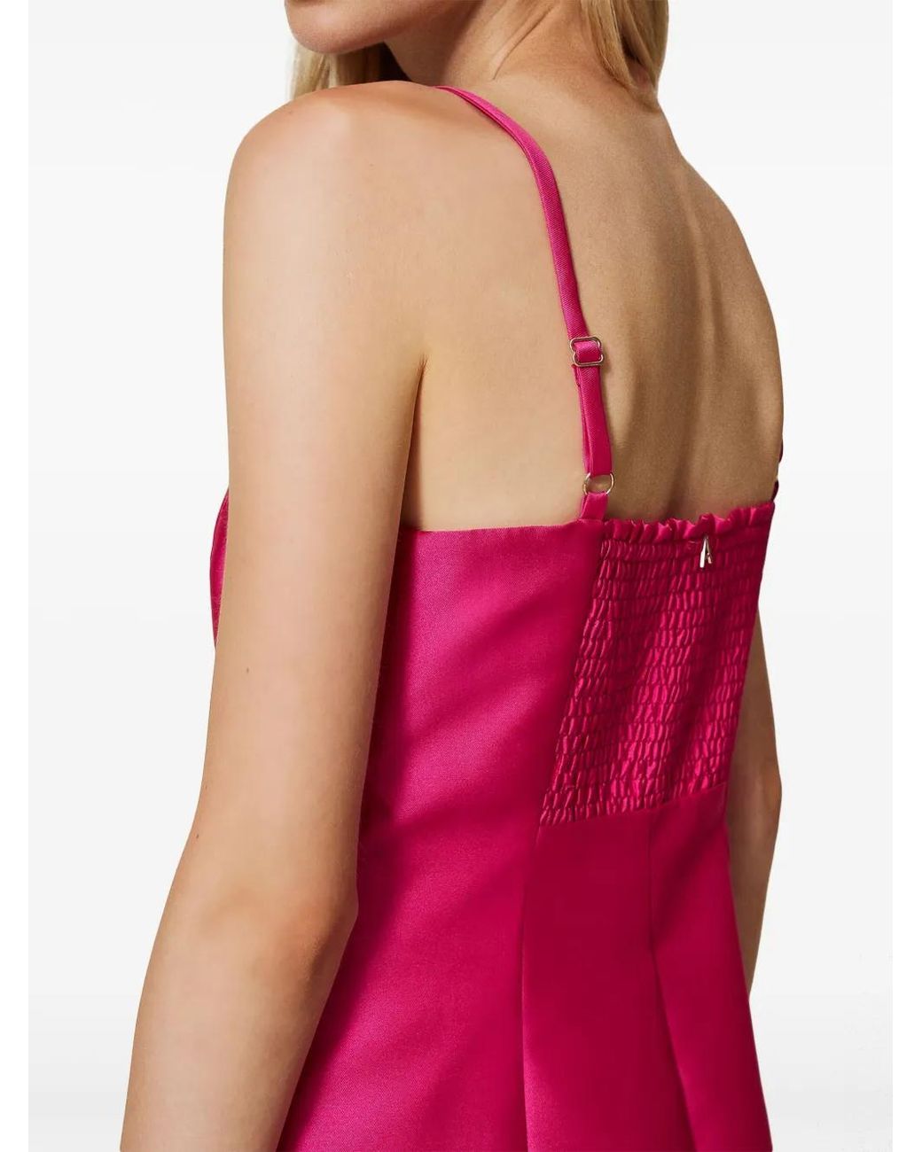 Twinset Pink Mikado Twill Gown