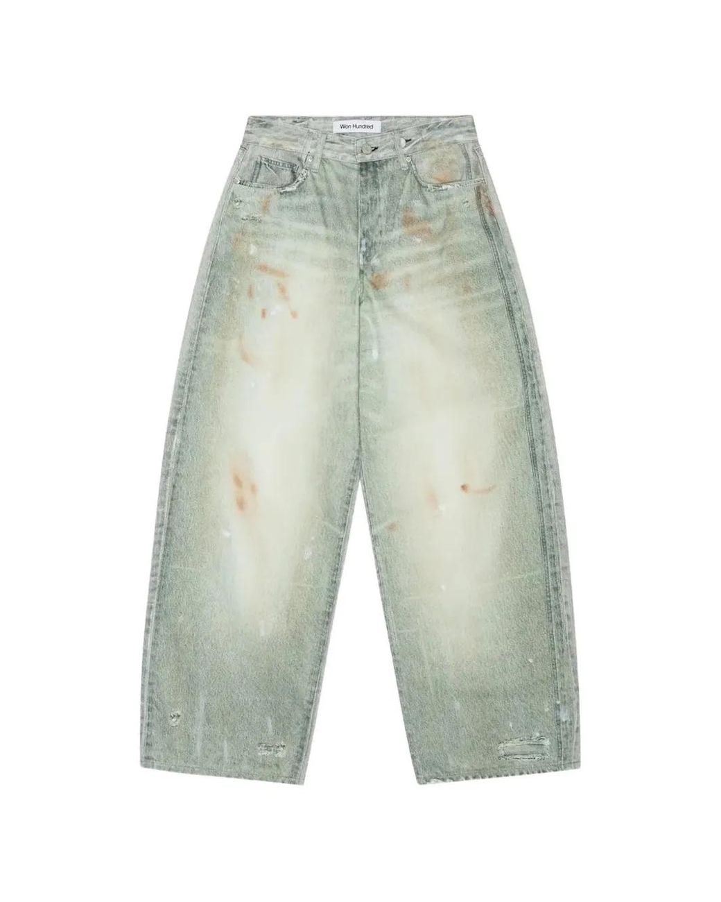 Won Hundred White Lyon Printed Jeans