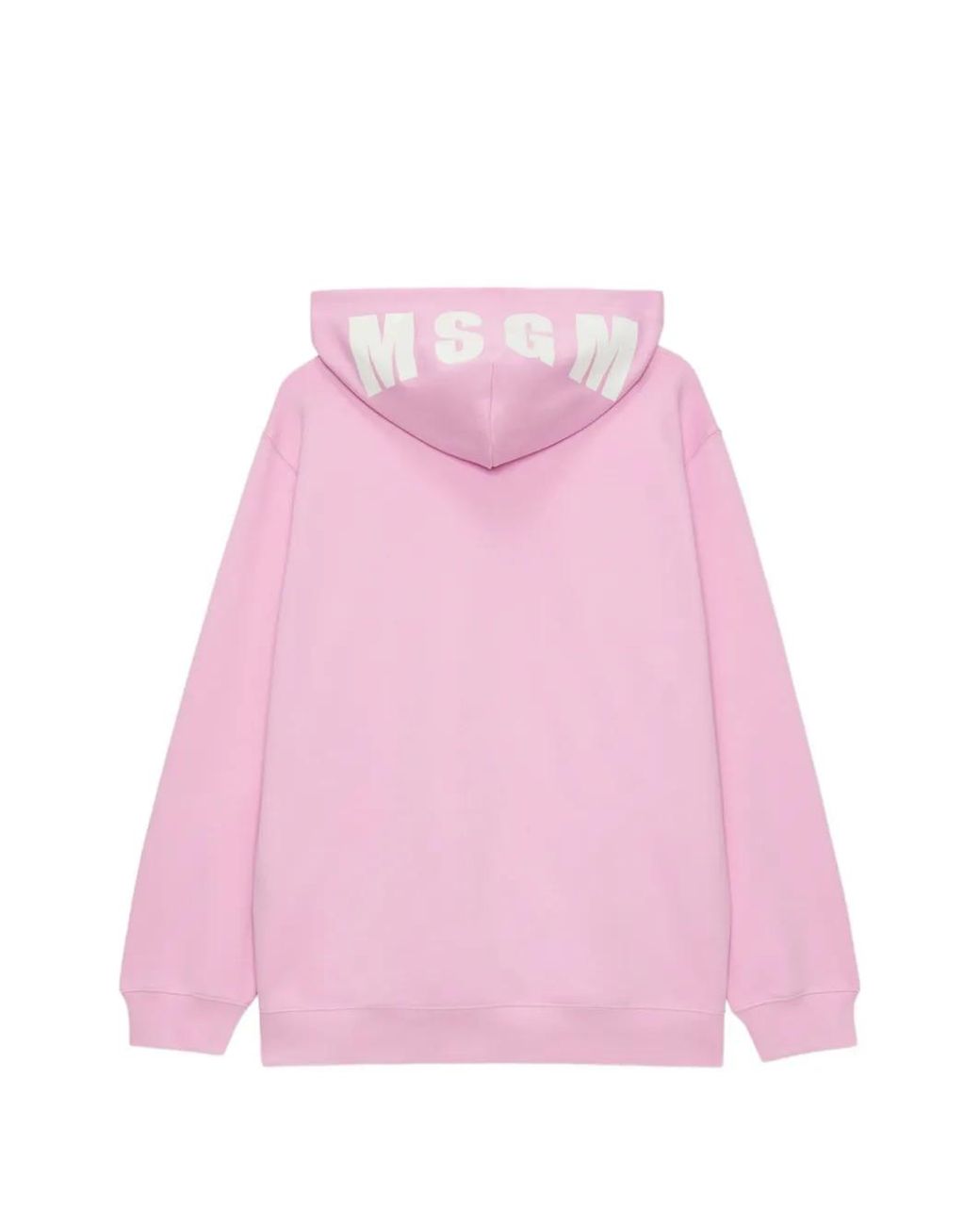 MSGM Pink Logo-Print Hoodie