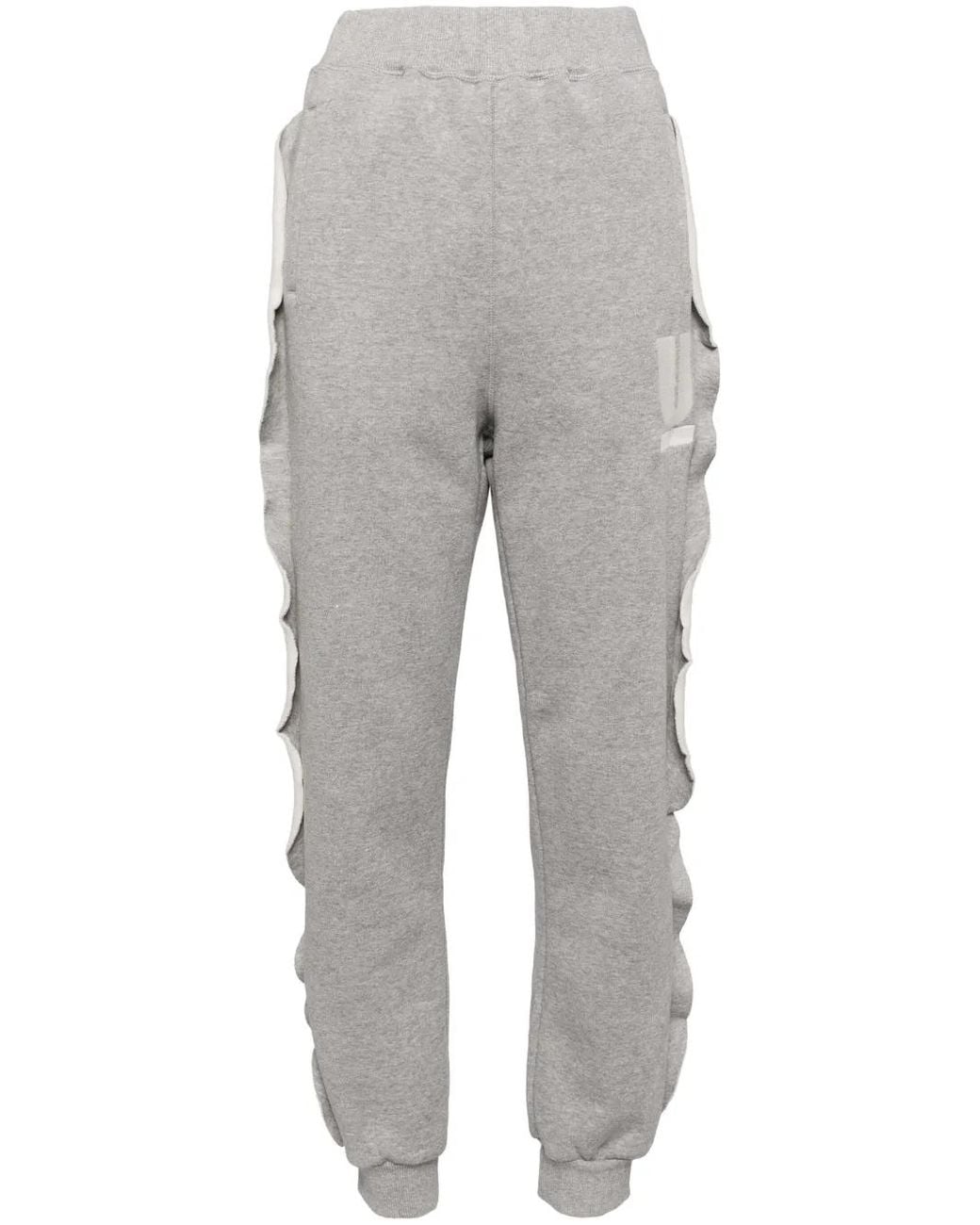 Undercover Gray Frayed-Detailing Pants