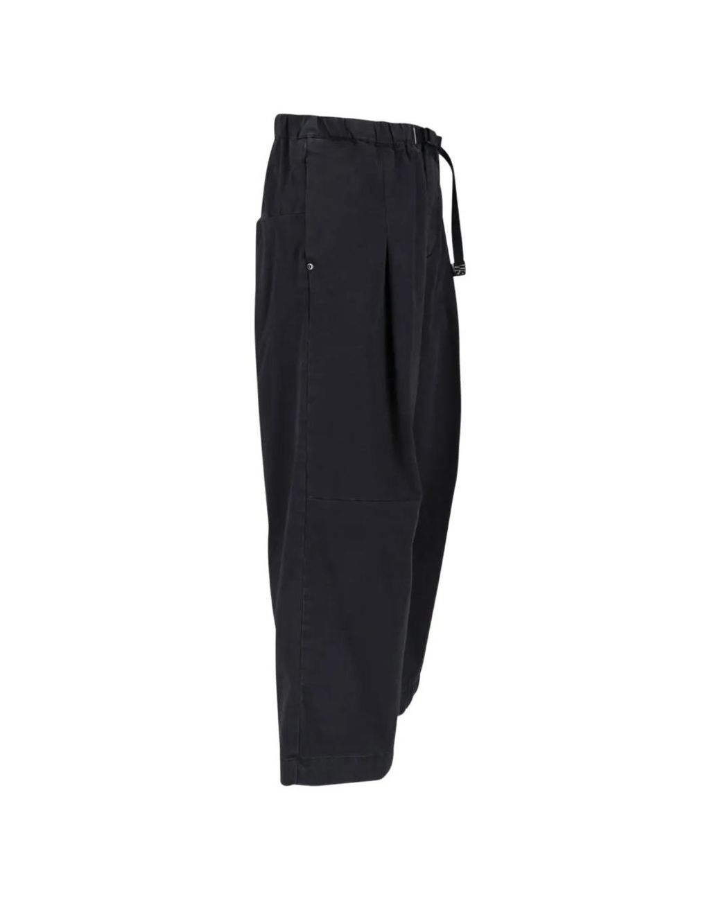 White Sand Blue Pantalon Plissé À Taille Ceinturée for men