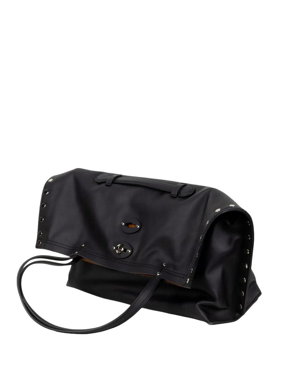 Zanellato Black Medium A'Spasso Leather Tote Bag
