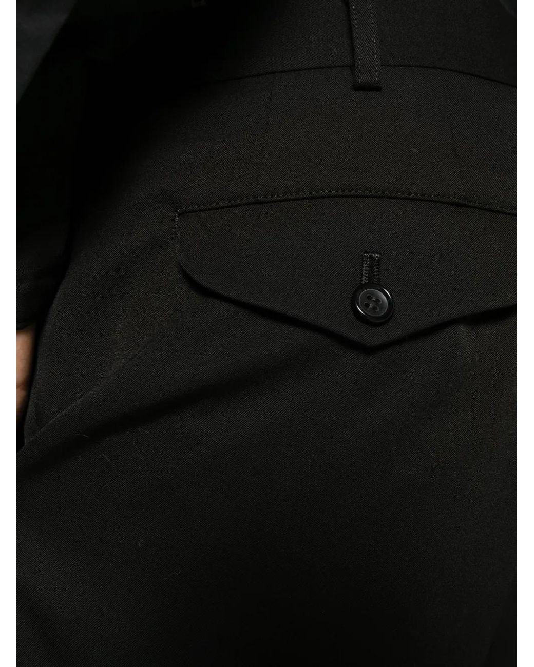 Comme des Garçons Black Detachable-Legs Wool Trousers for men