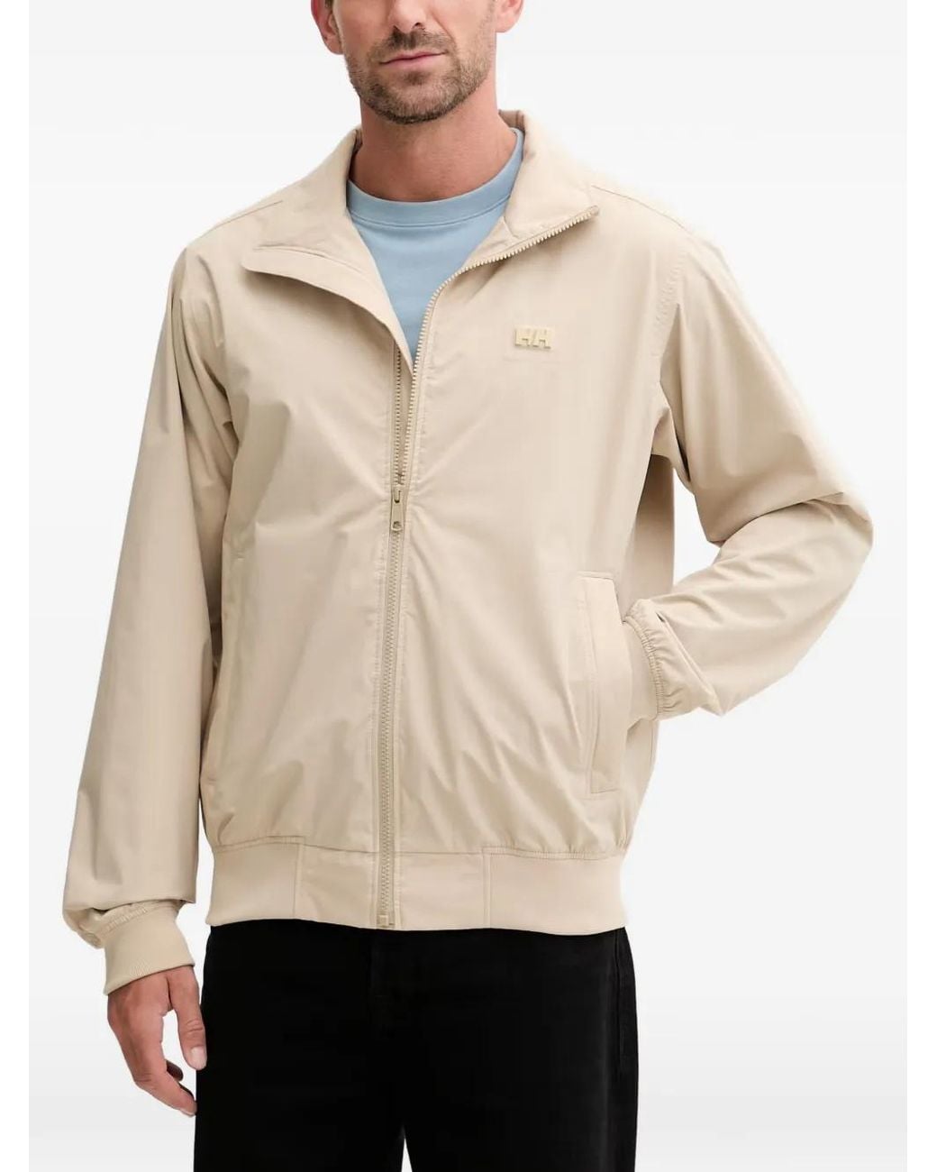 Helly Hansen Natural Vika Logo-Plaque Zip-Up Jacket for men