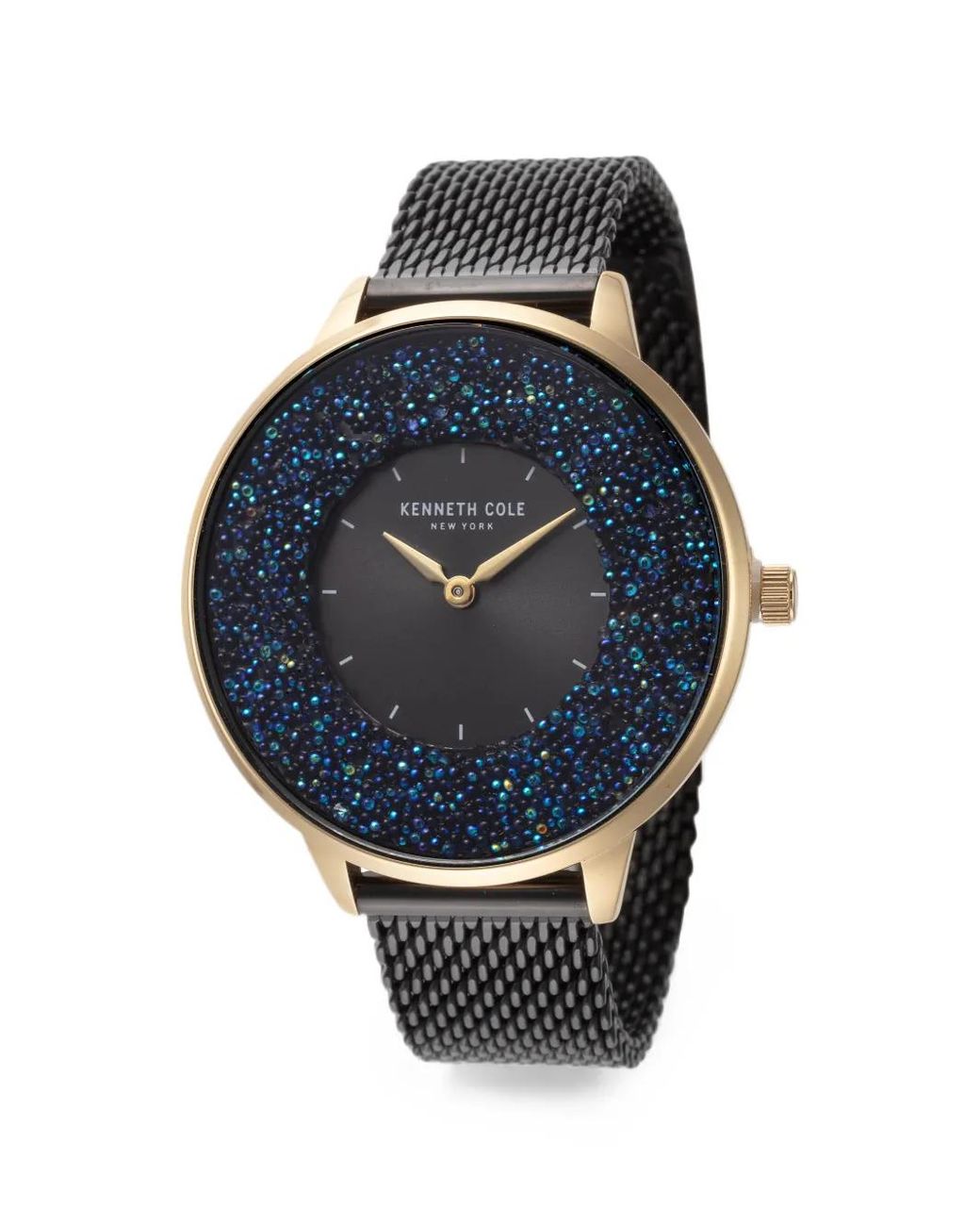 Kenneth Cole Blue Montre À Ornements En Cristal Mm