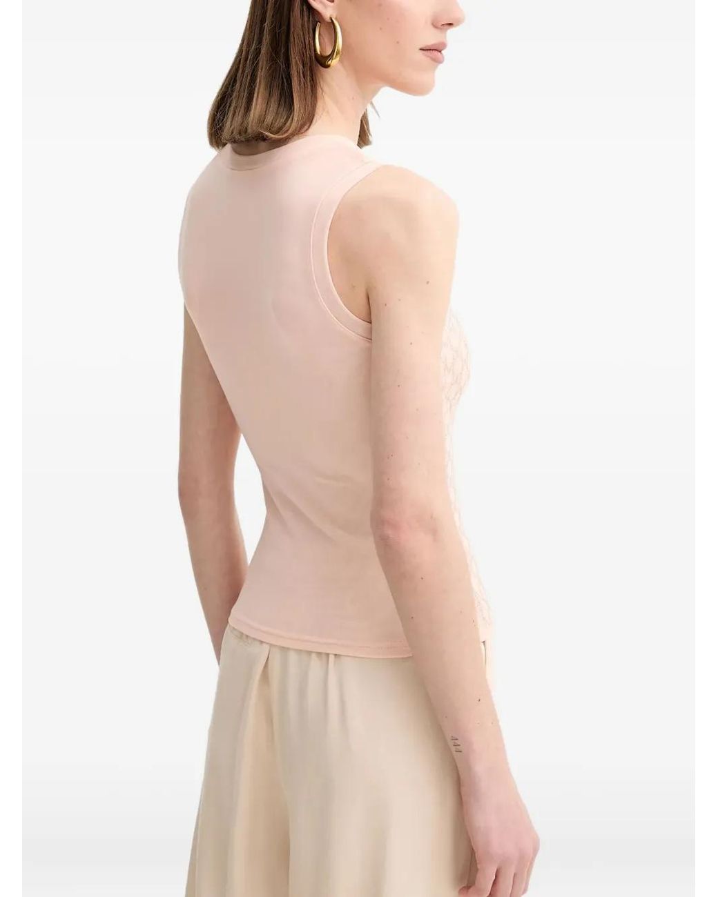 MARCIANO BY GUESS Pink Aria Patterned Sleeveless Top
