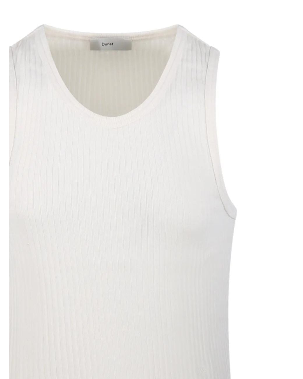 DUNST Geribbelde Top in het White voor heren