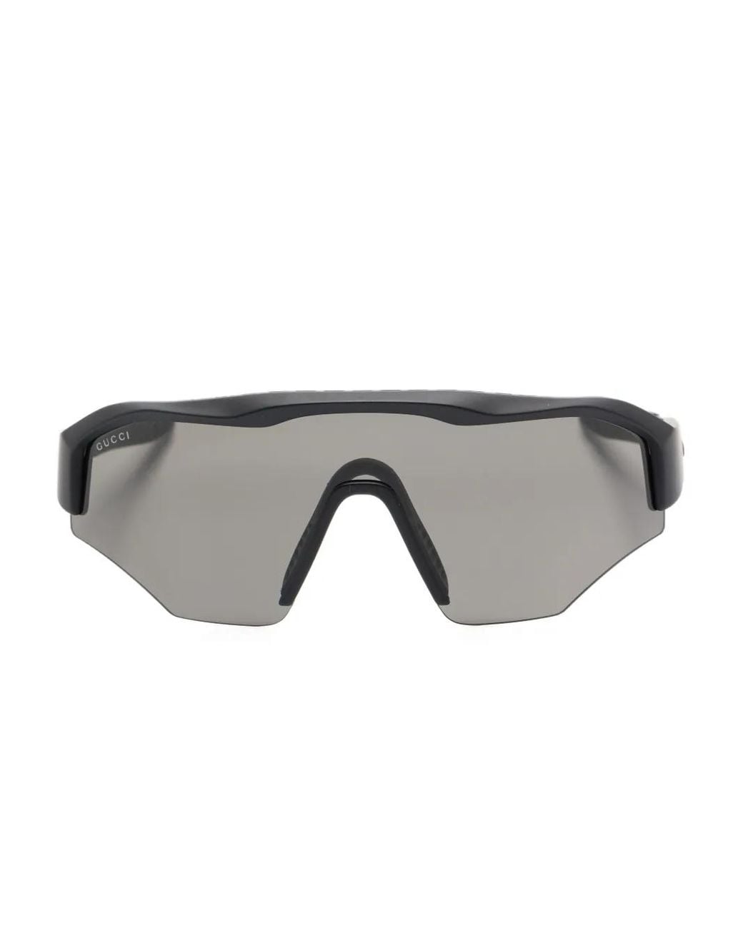 Gucci Gray Shield-Frame Sunglasses