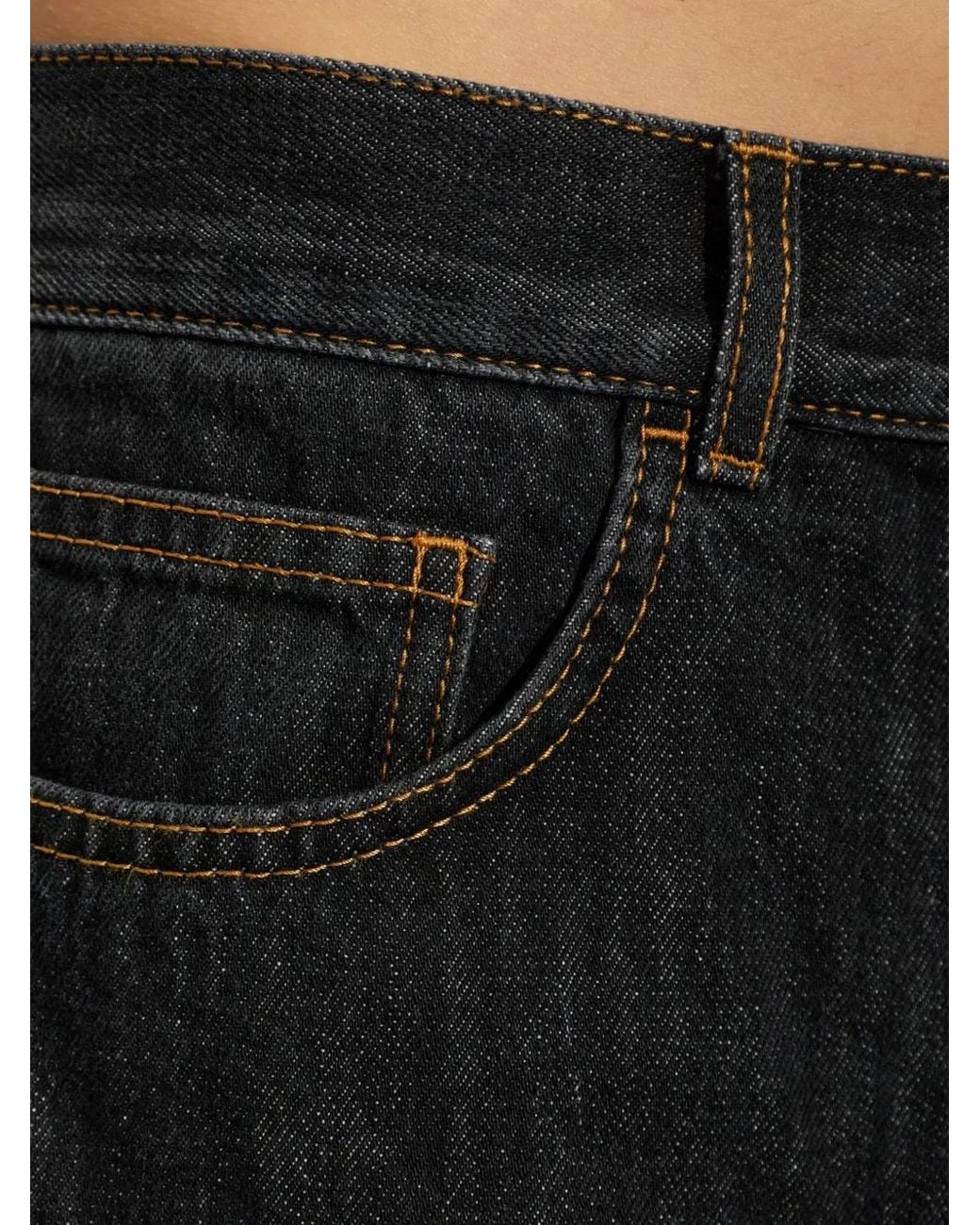 Palm Angels Black Straight-Leg Jeans for men
