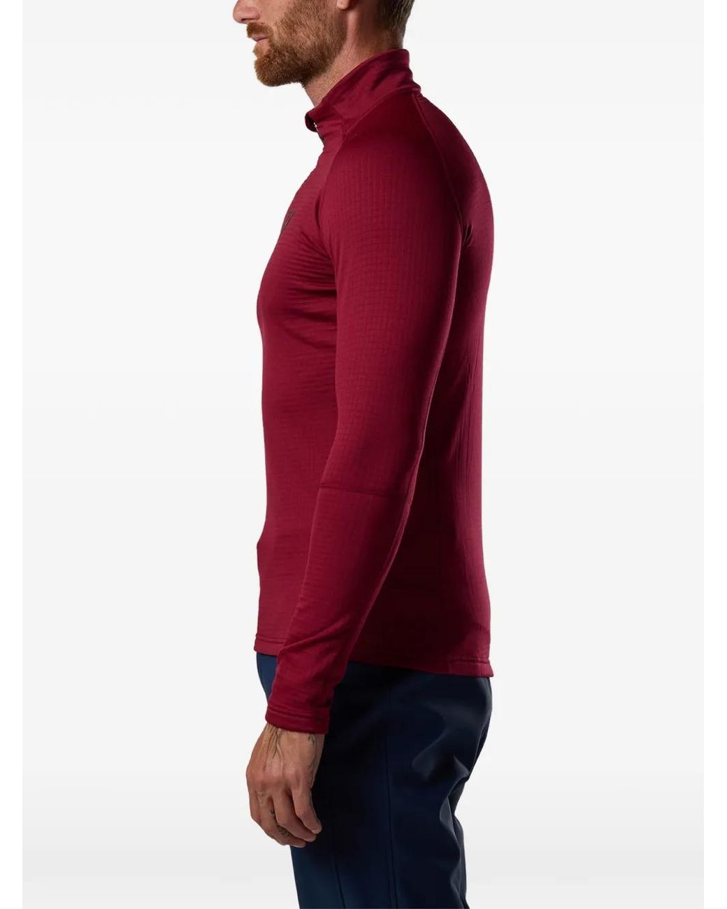 Rossignol Red Blackside Half-Zip Fleece Top for men