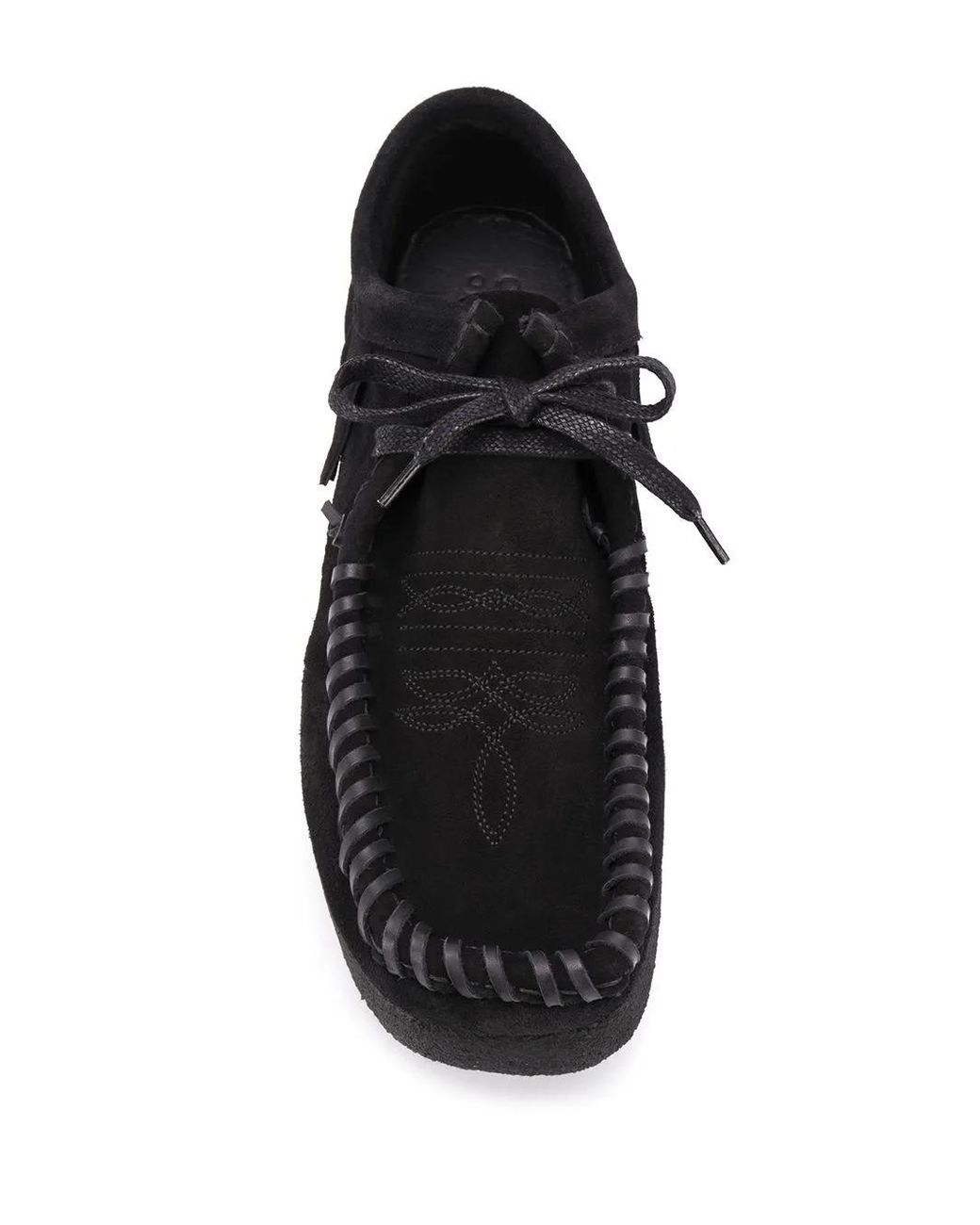 Palm Angels Black Fringed Lace-Up Shoes for men