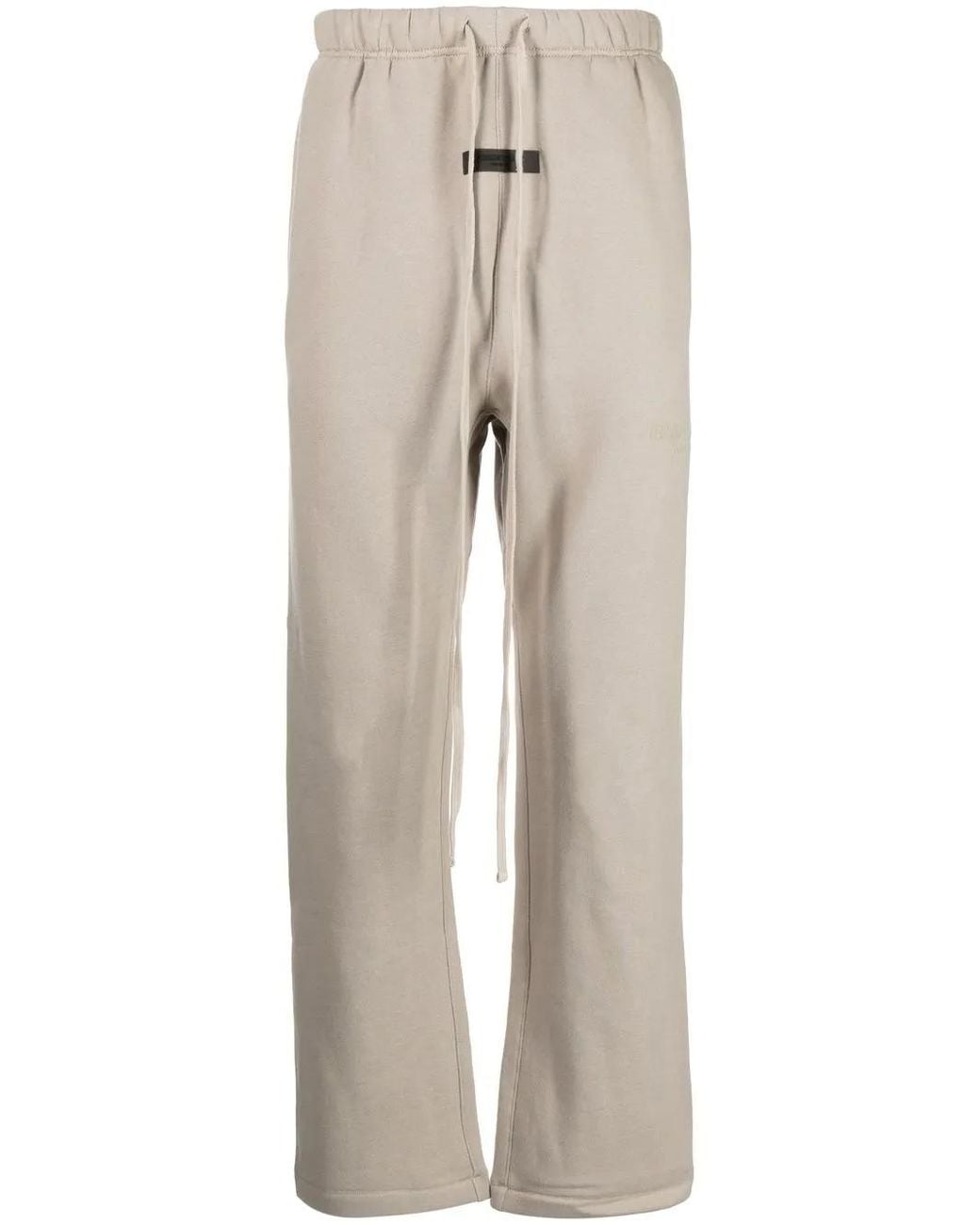 Fear Of God Natural Logo-Patch Drawstring Track Pants for men