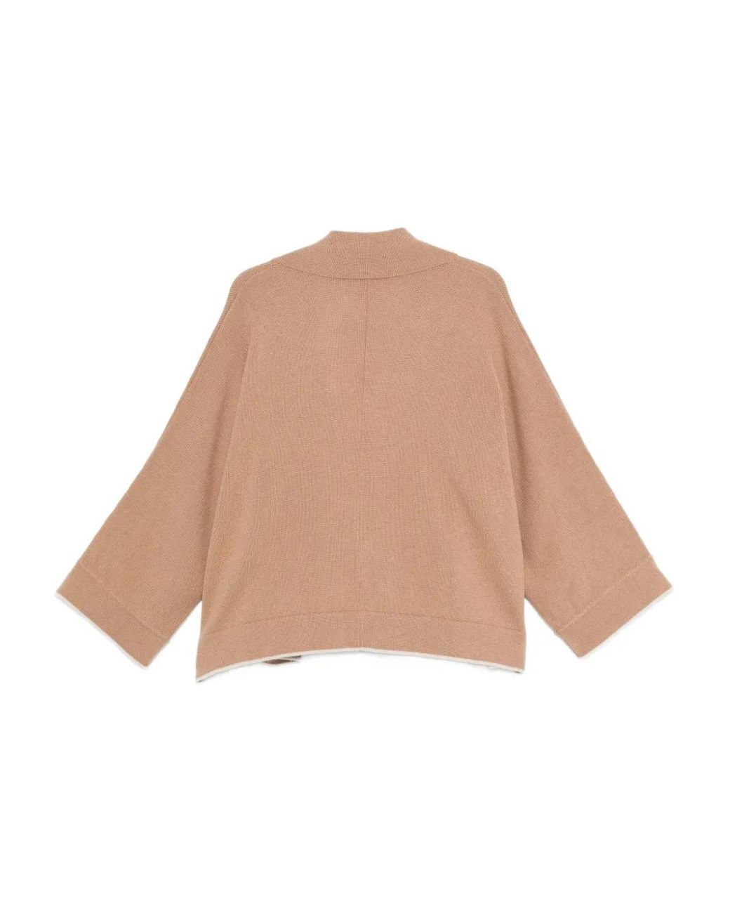 Eleventy Natural Open-Front Cardigan