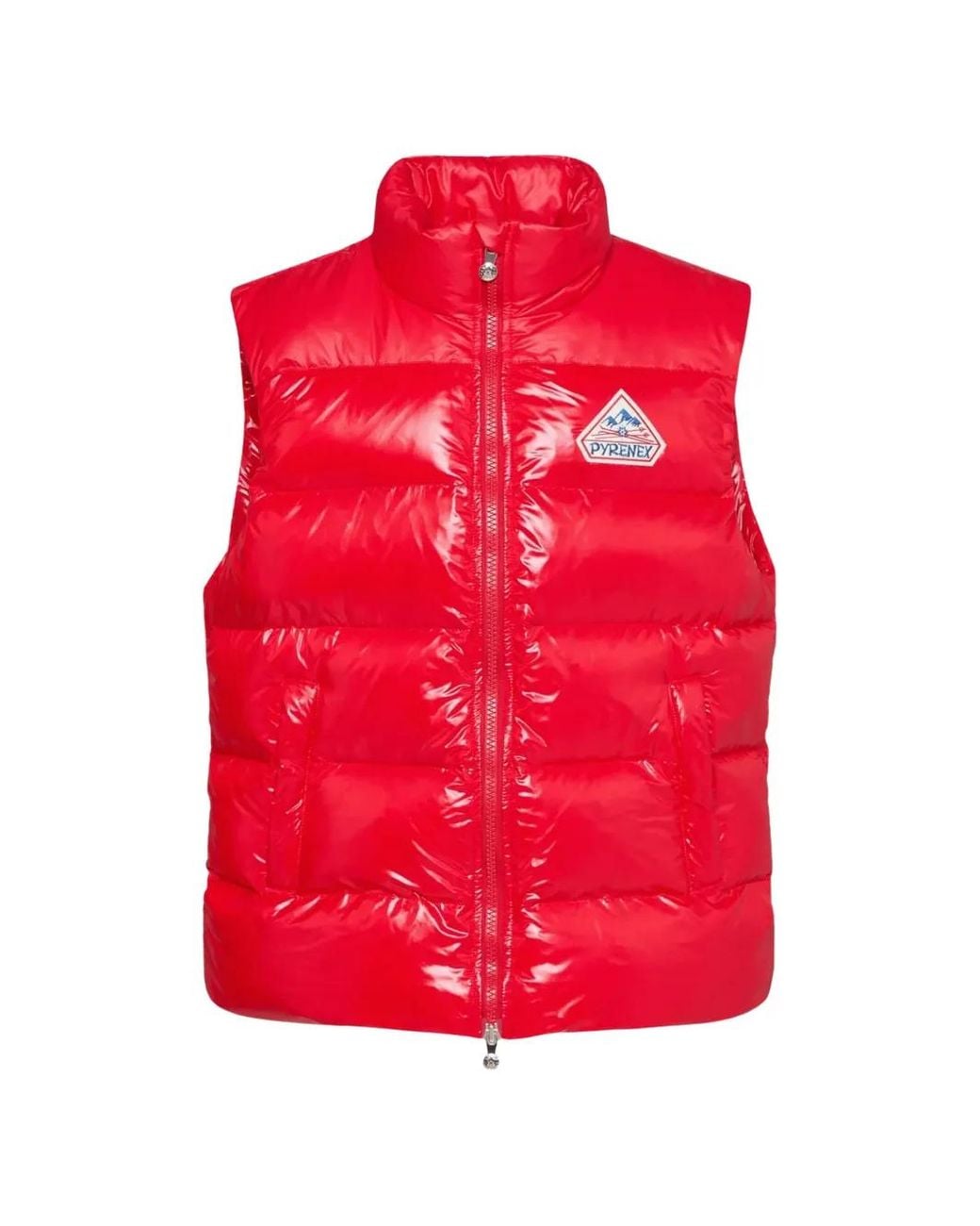 Pyrenex Red John Quilted Logo-Patch Gilet