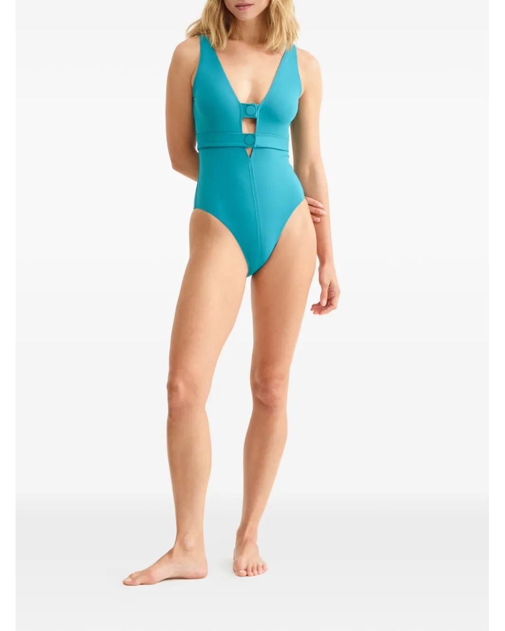 Eres Blue Exception V-Neckline Swimsuit