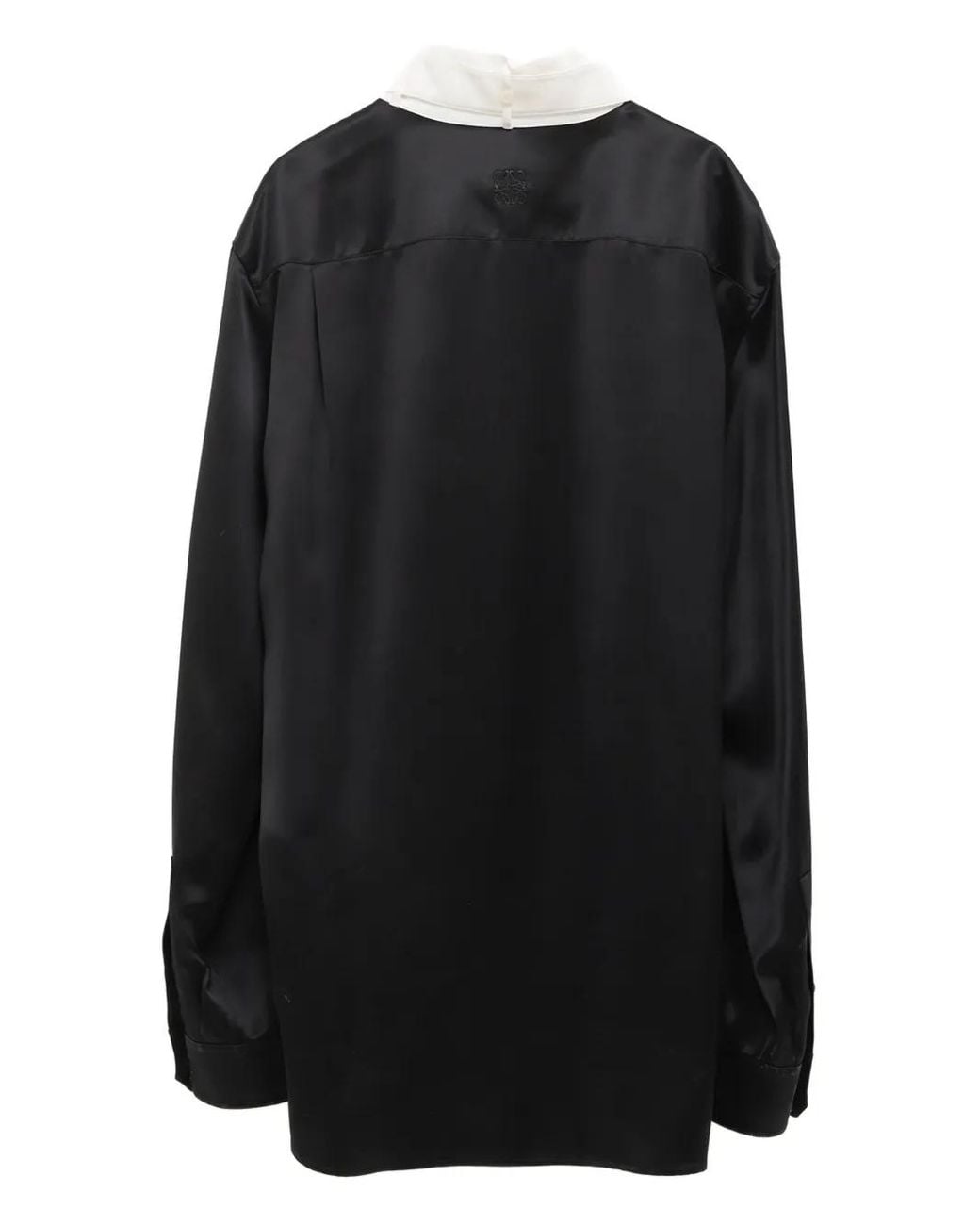 Loewe Black Satin Front-Panel Shirt for men