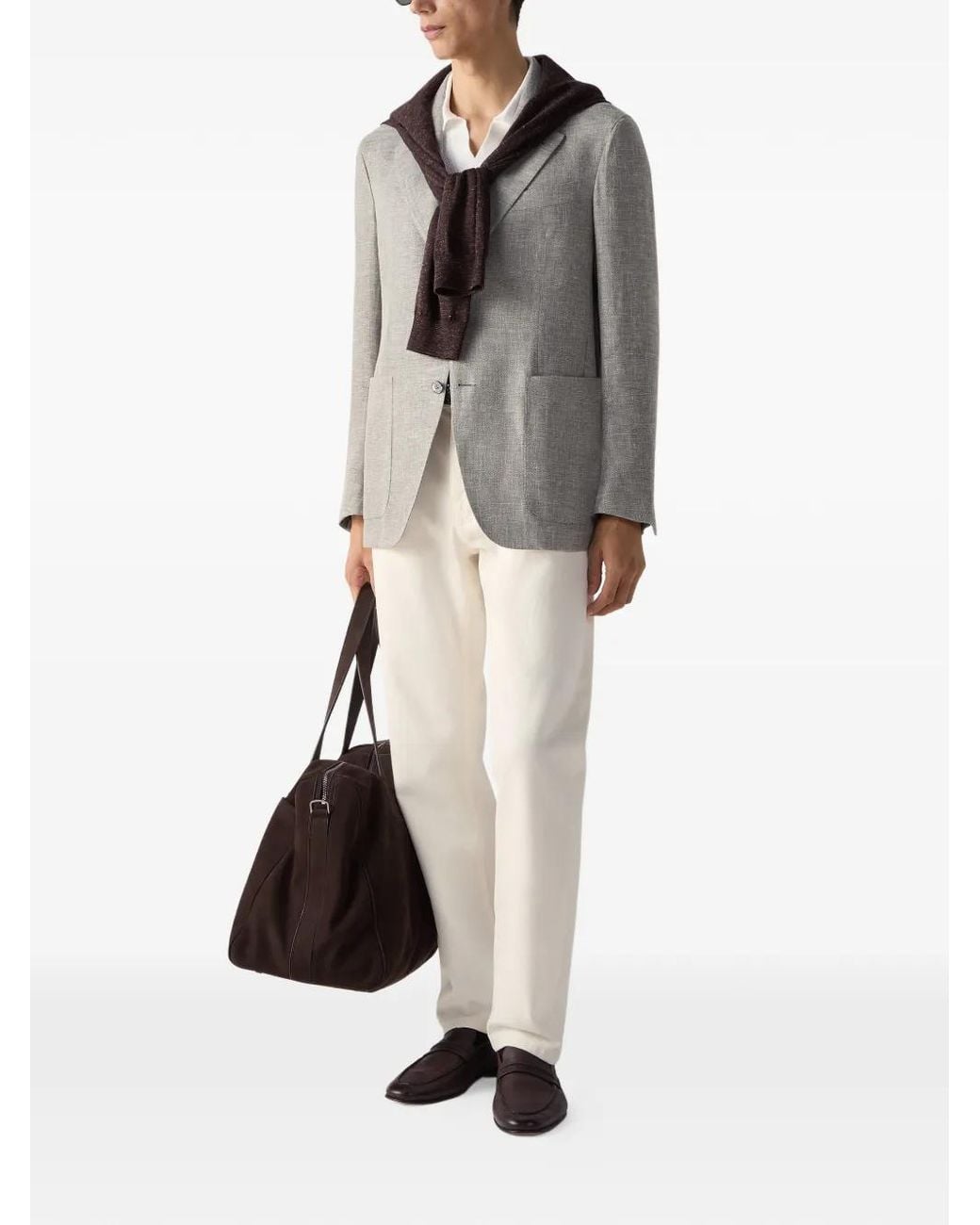 Zegna Gray Crossover Jacket for men