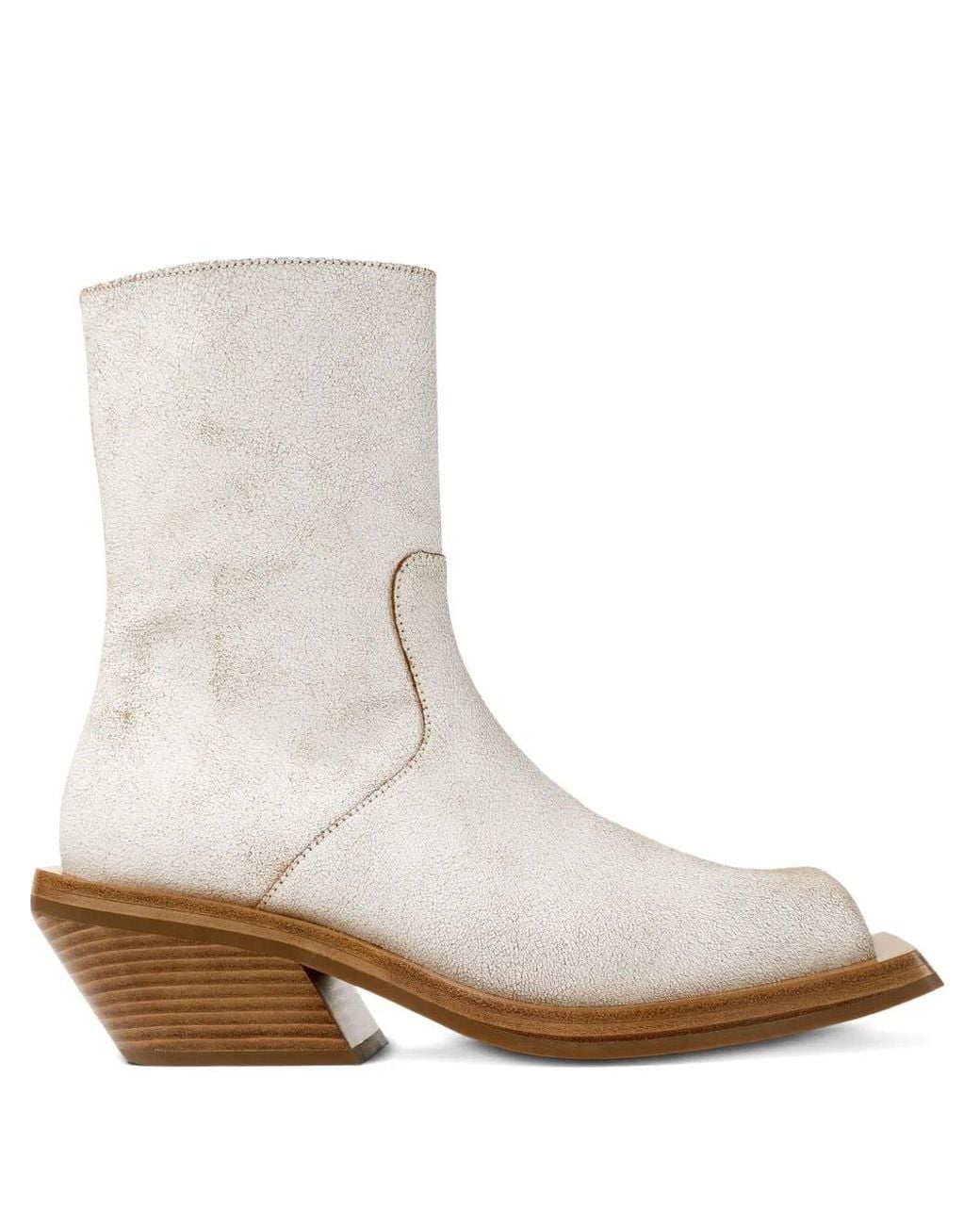 CAMPERLAB White Quetal Zip-Front Square-Toe Boots
