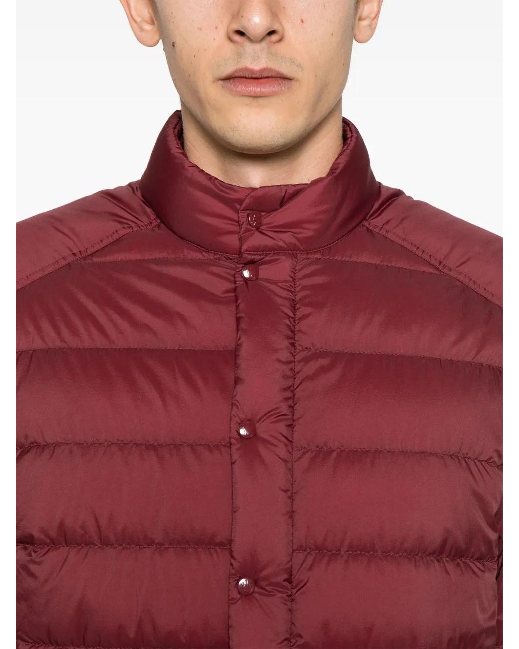 Moncler Red Selves Short Down Jacket for men