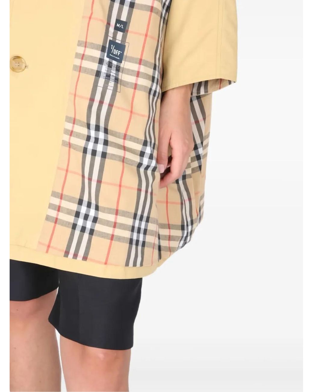 1/OFF White Check Pattern Coat
