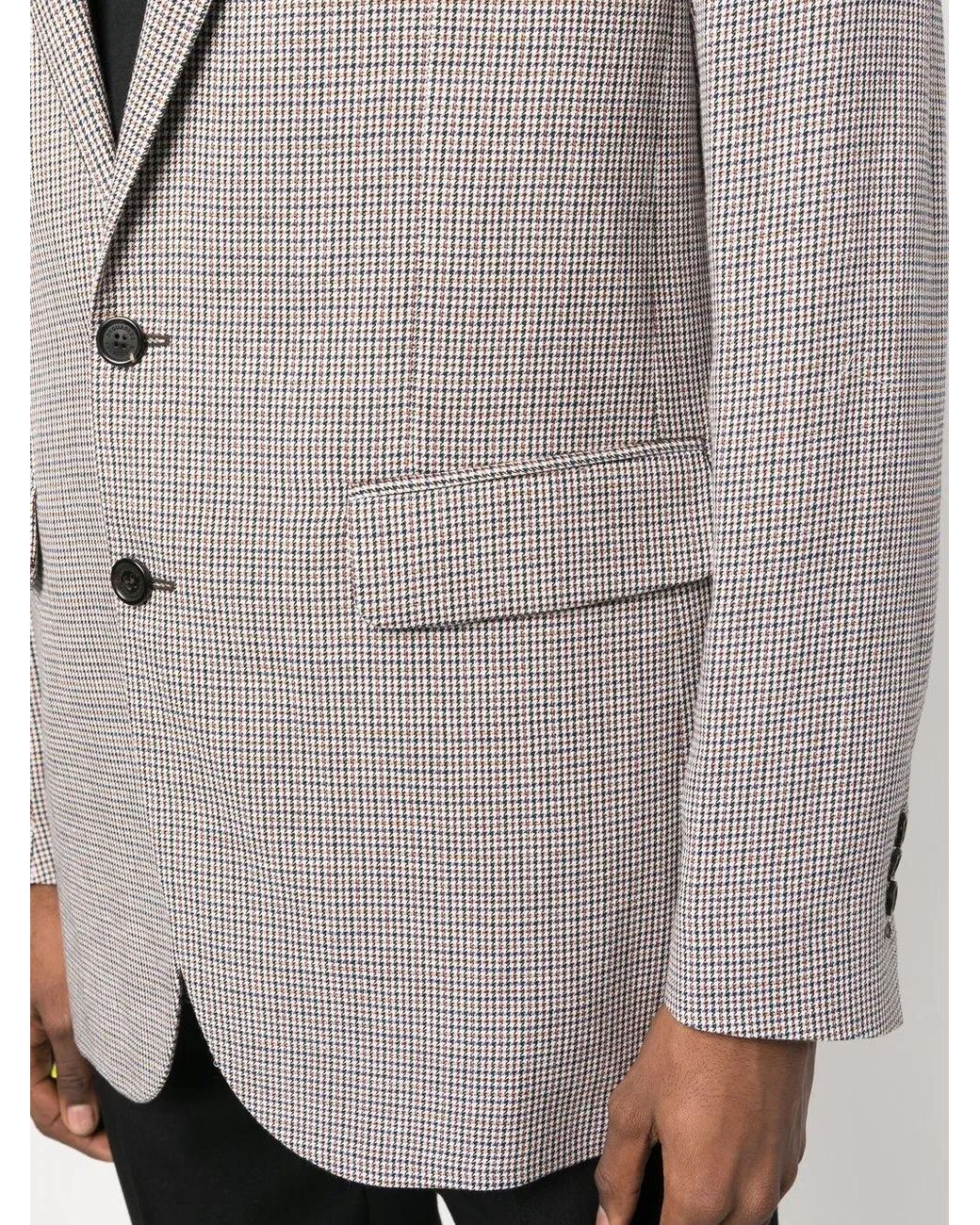 DSquared² Gray Single-Breasted Checked Jacket for men