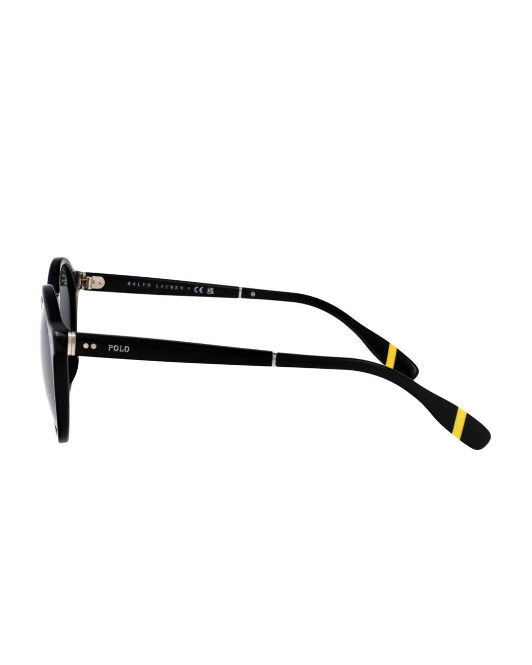 Polo Ralph Lauren Black Round-Frame Sunglasses for men