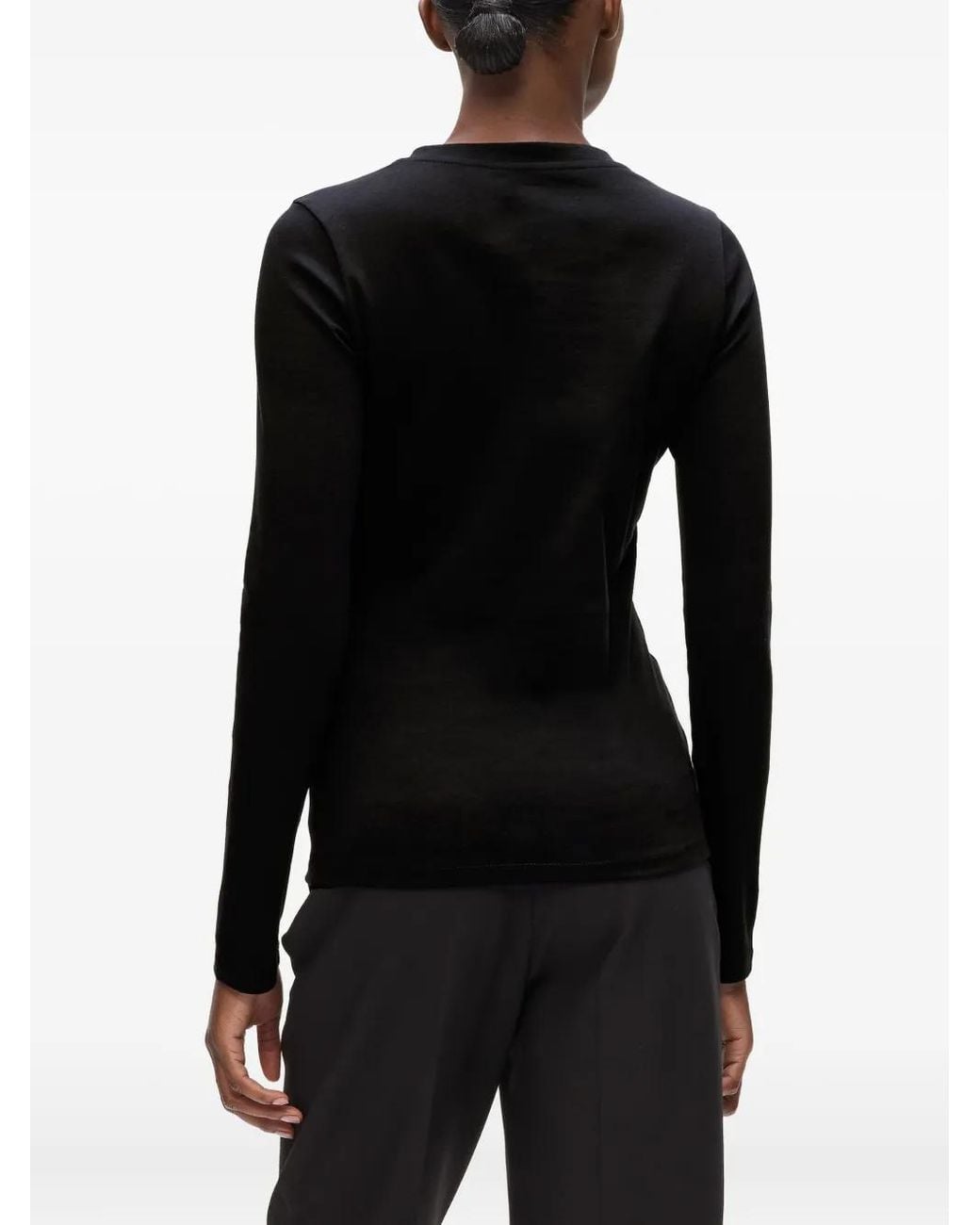 Top con detalle de botones Karl Lagerfeld de color Black