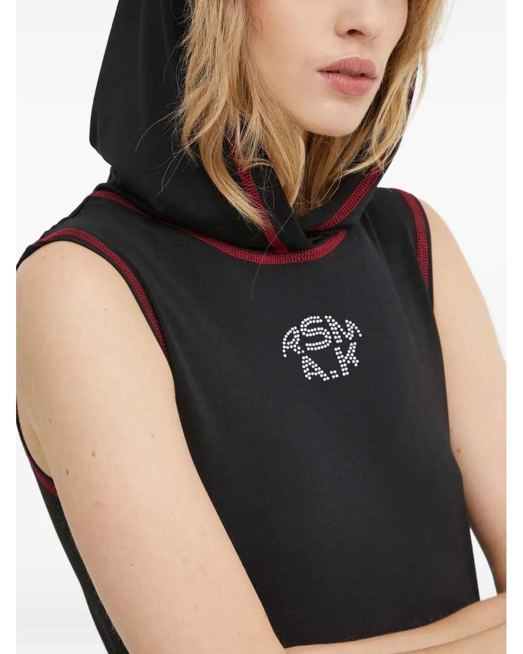 Résumé Black Hooded Trim Dress