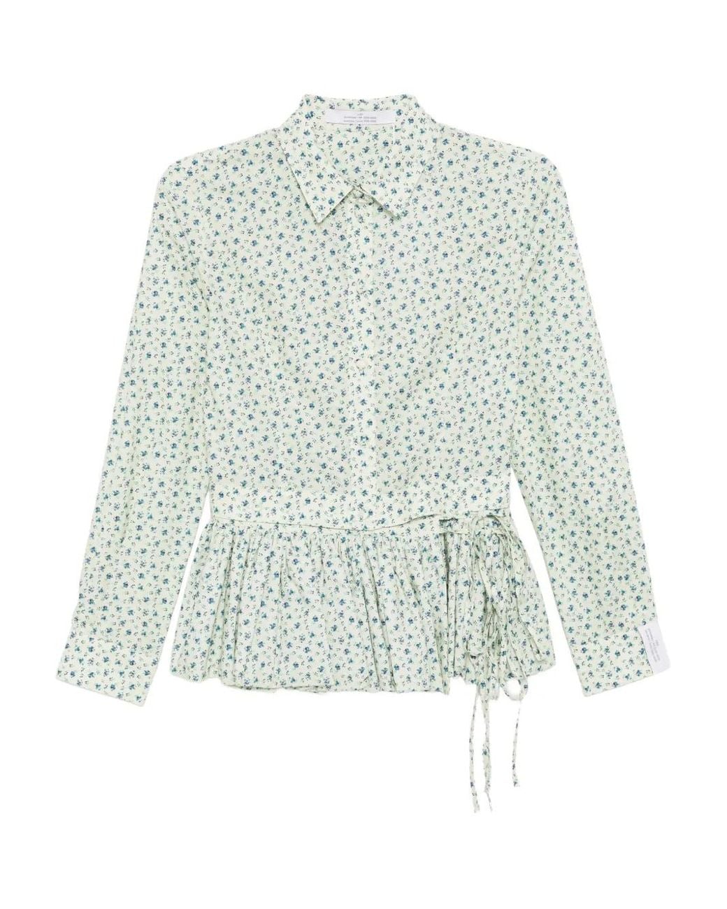 ROKH Green Floral-Print Shirt