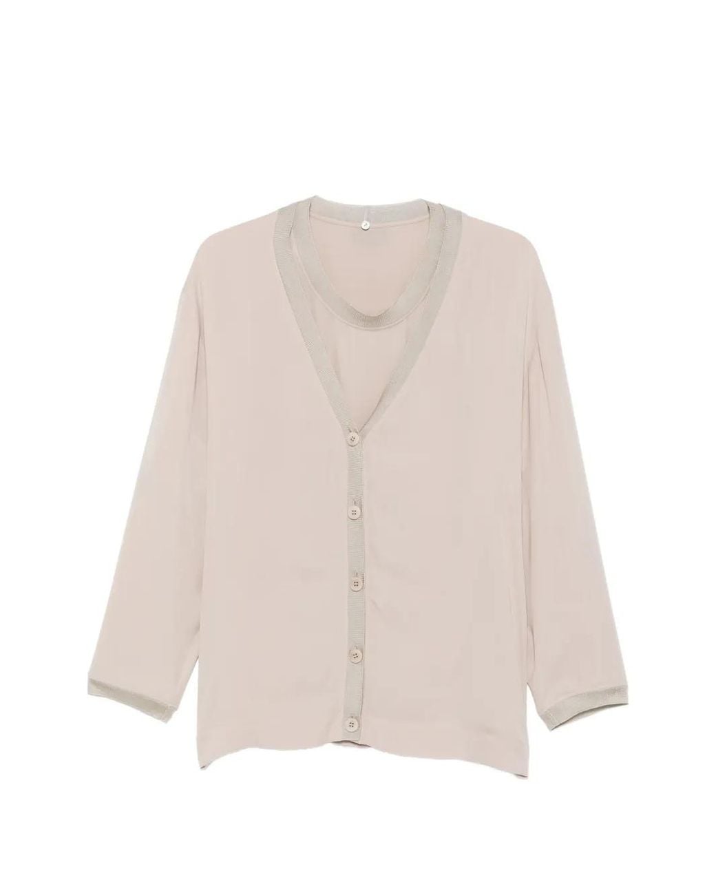 Giorgio Armani Natural Button-Up Jacket And Blouse