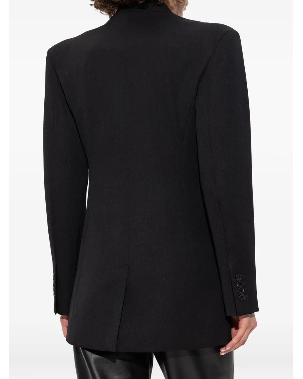 The Attico Black Wool Gabardine Jacket