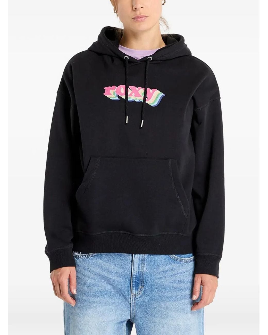Roxy That's Rad Logo-Print Hoodie in Black | Lyst UK