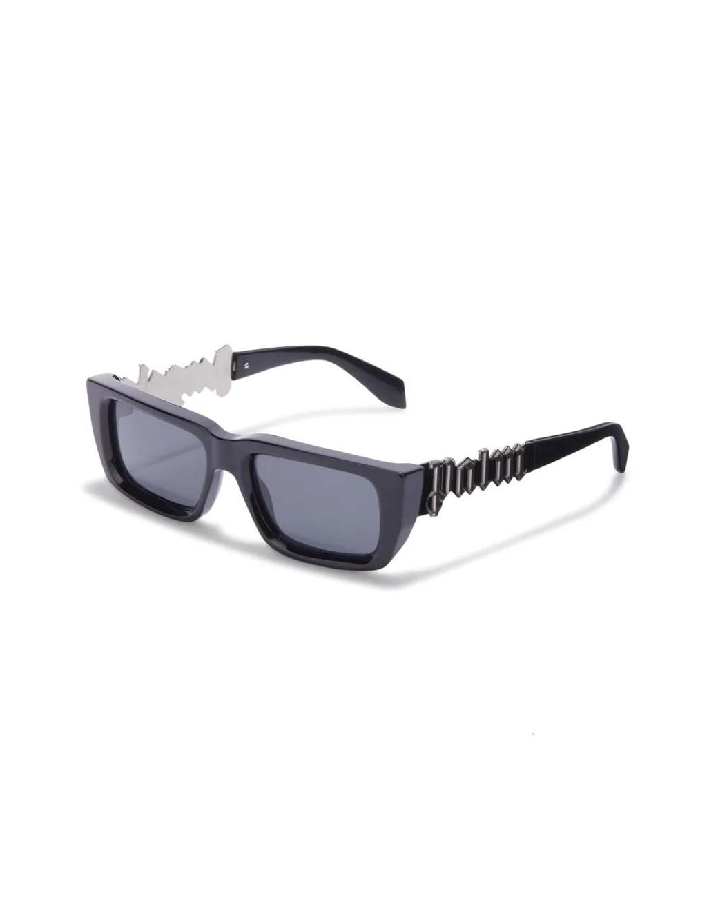 Palm Angels Blue Milford Rectangular-Frame Sunglasses