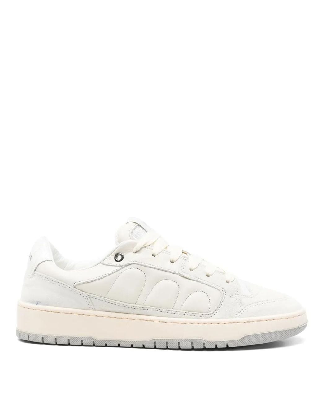 Santha White Panelled Sneakers