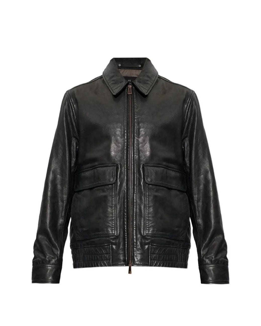 Paul Smith Black Leather Jacket for men