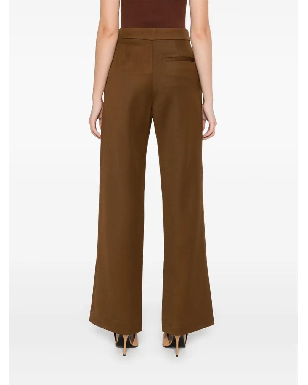 Tory Burch Brown Wool Trousers