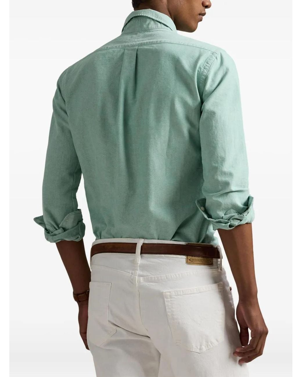 Polo Ralph Lauren Blue Oxford Long-Sleeve Shirt for men