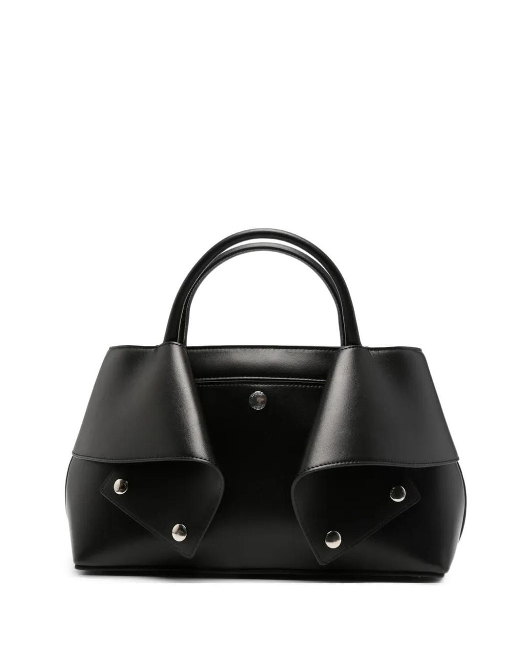 Totême Black Small Mercer Leather Tote Bag