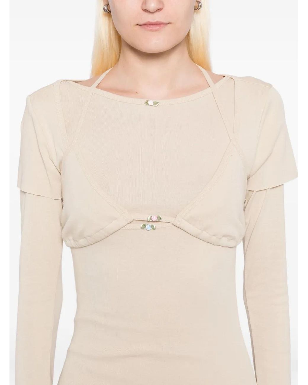 Abra Natural Overlayered Dress