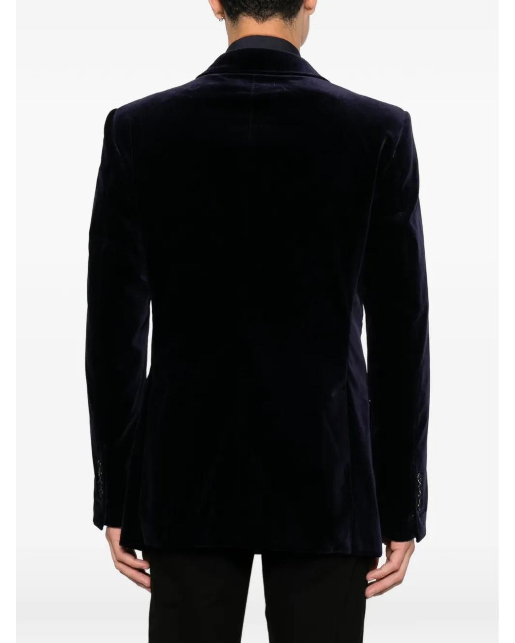 Tom Ford Black Velvet Single-Breasted Blazer for men