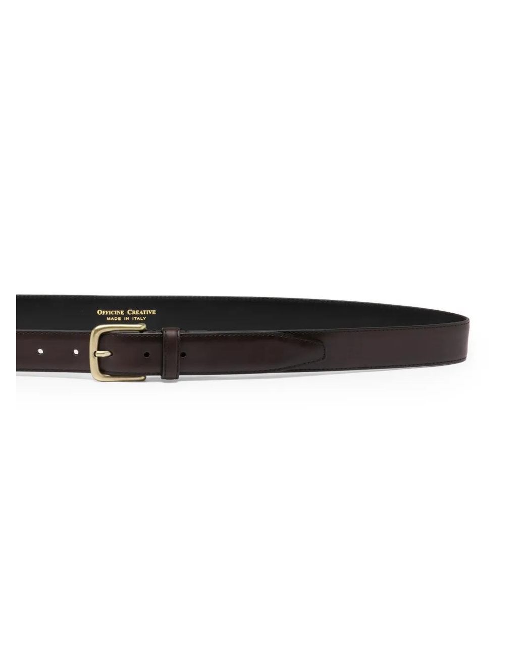 Officine Creative White Leather Belt for men