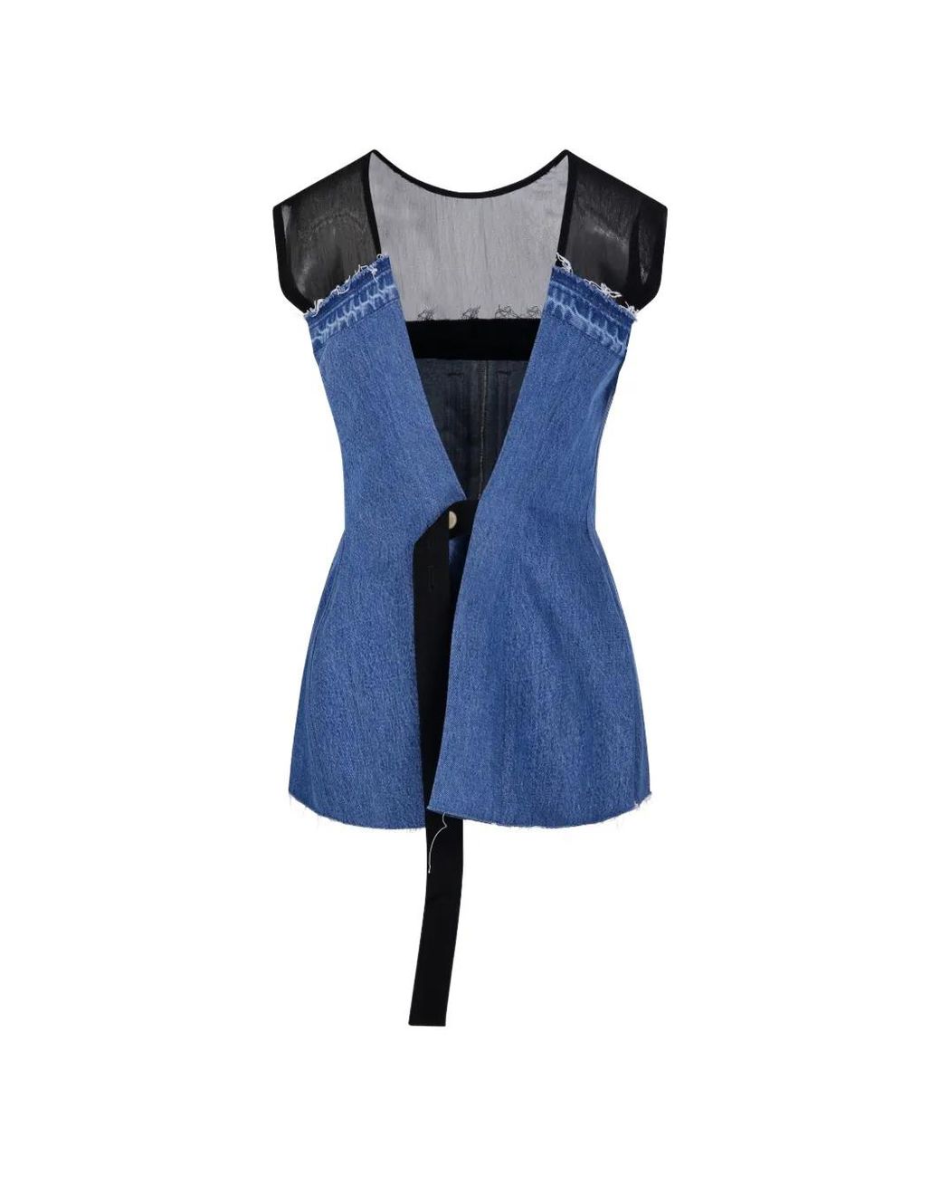 Litkovskaya Blue Tailored Denim Bustier