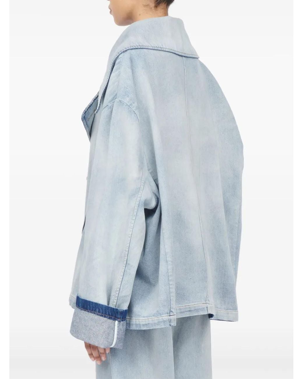 MM6 by Maison Margiela Blue Denim Peacoat