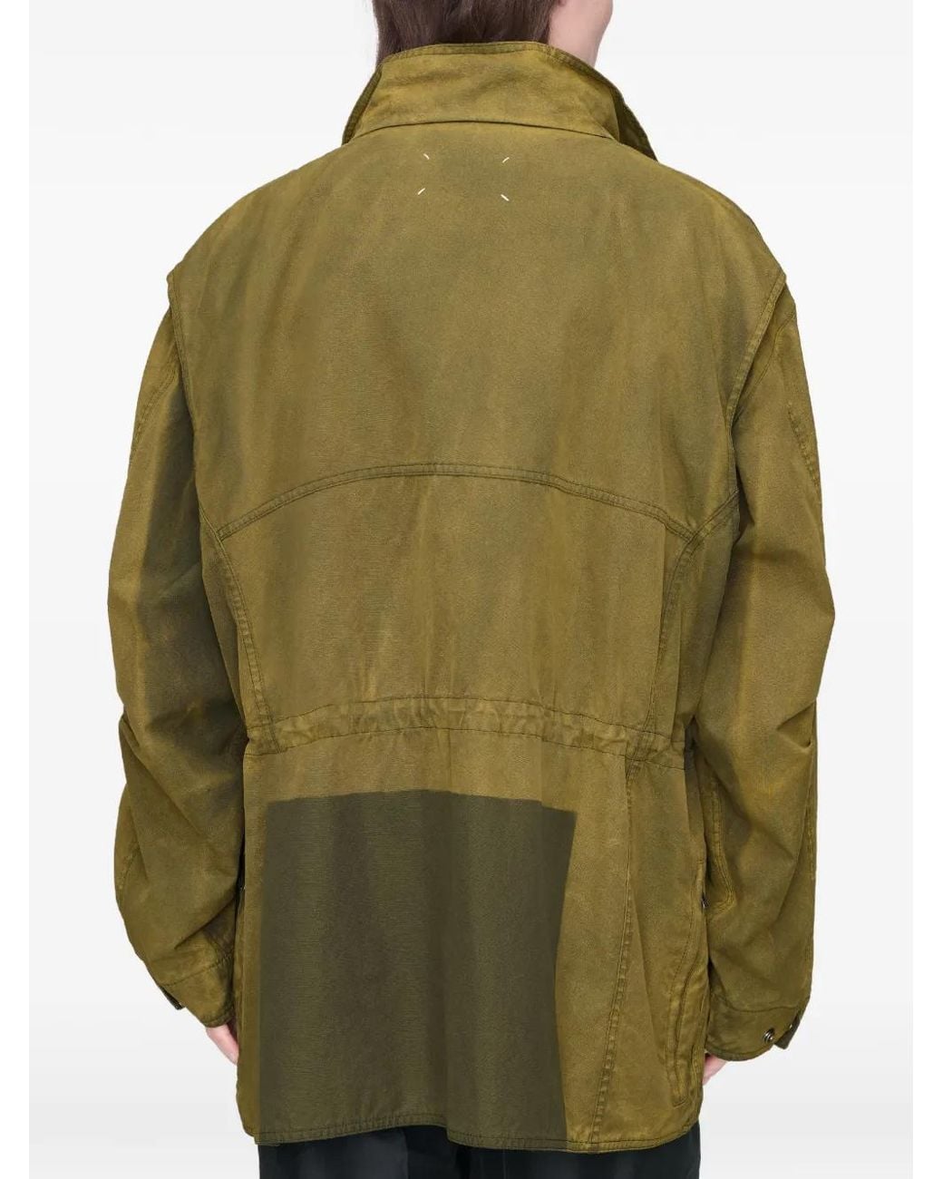 Maison Margiela Green Faded-Effect Hunting Coat