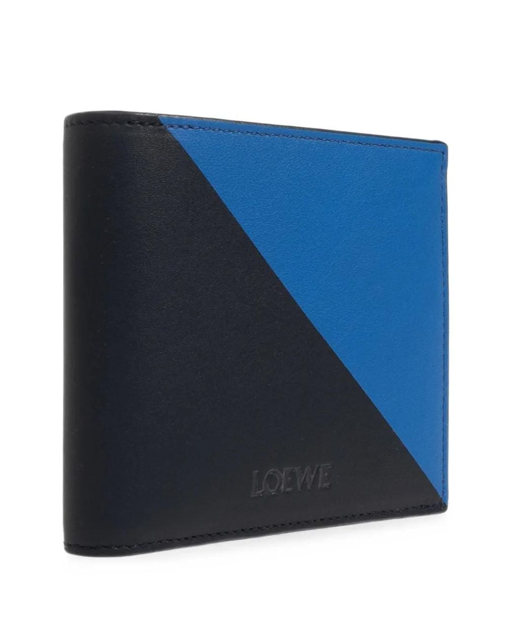 Loewe Blue Two-Tone Leather Wallet for men