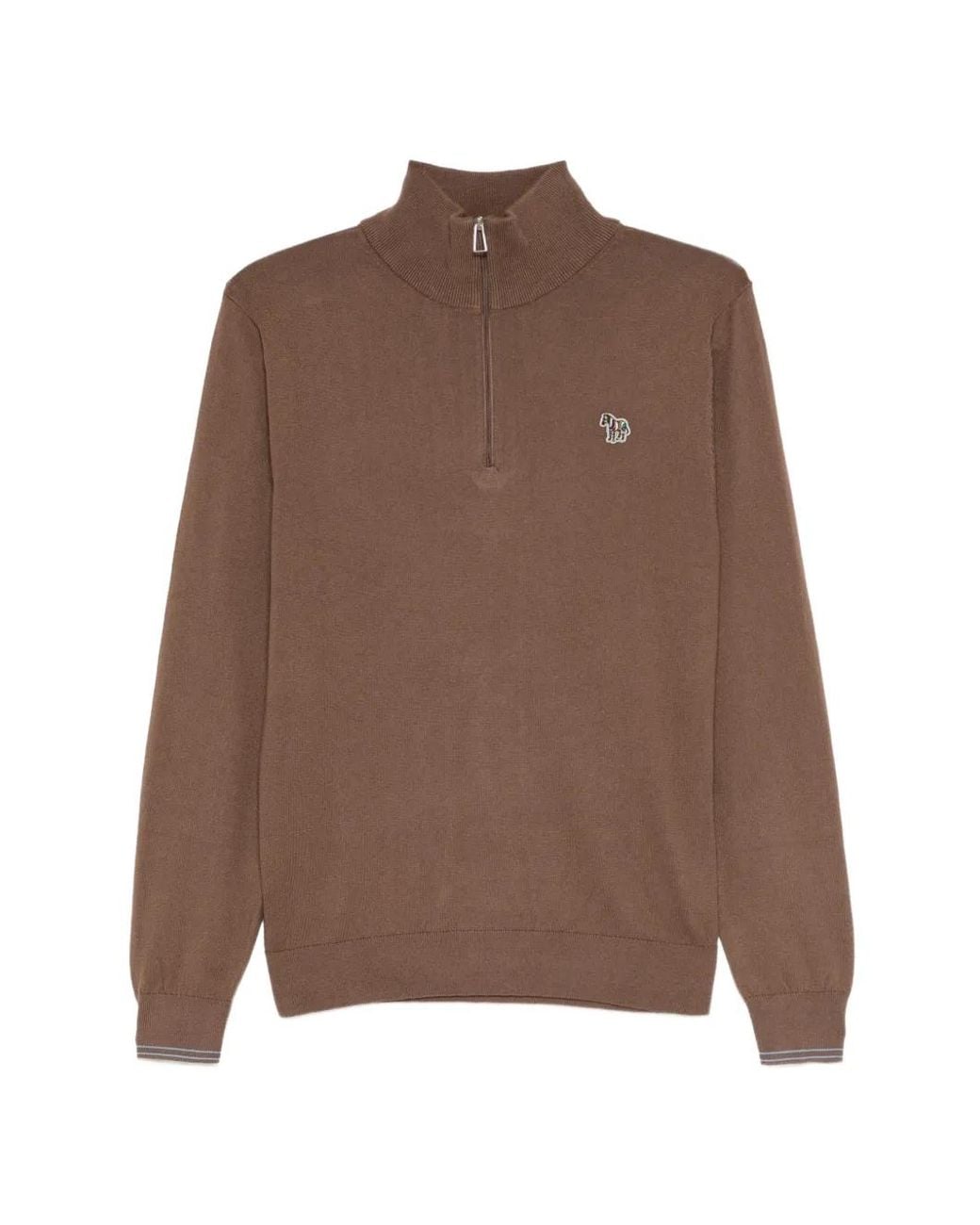 Paul Smith Brown High-Neck Knitted Sweater for men