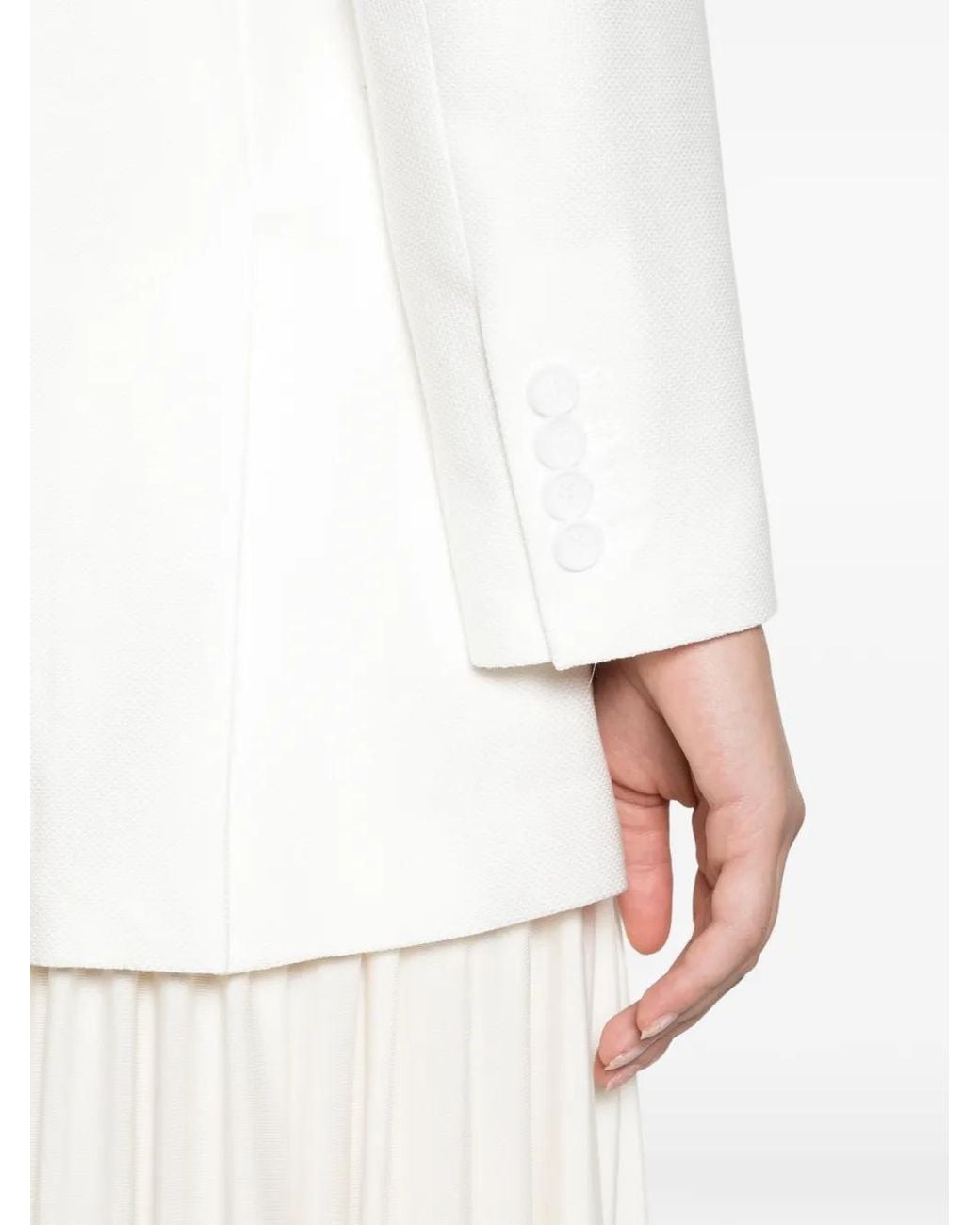 Max Mara White Piqué Jersey Olimpia Jacket