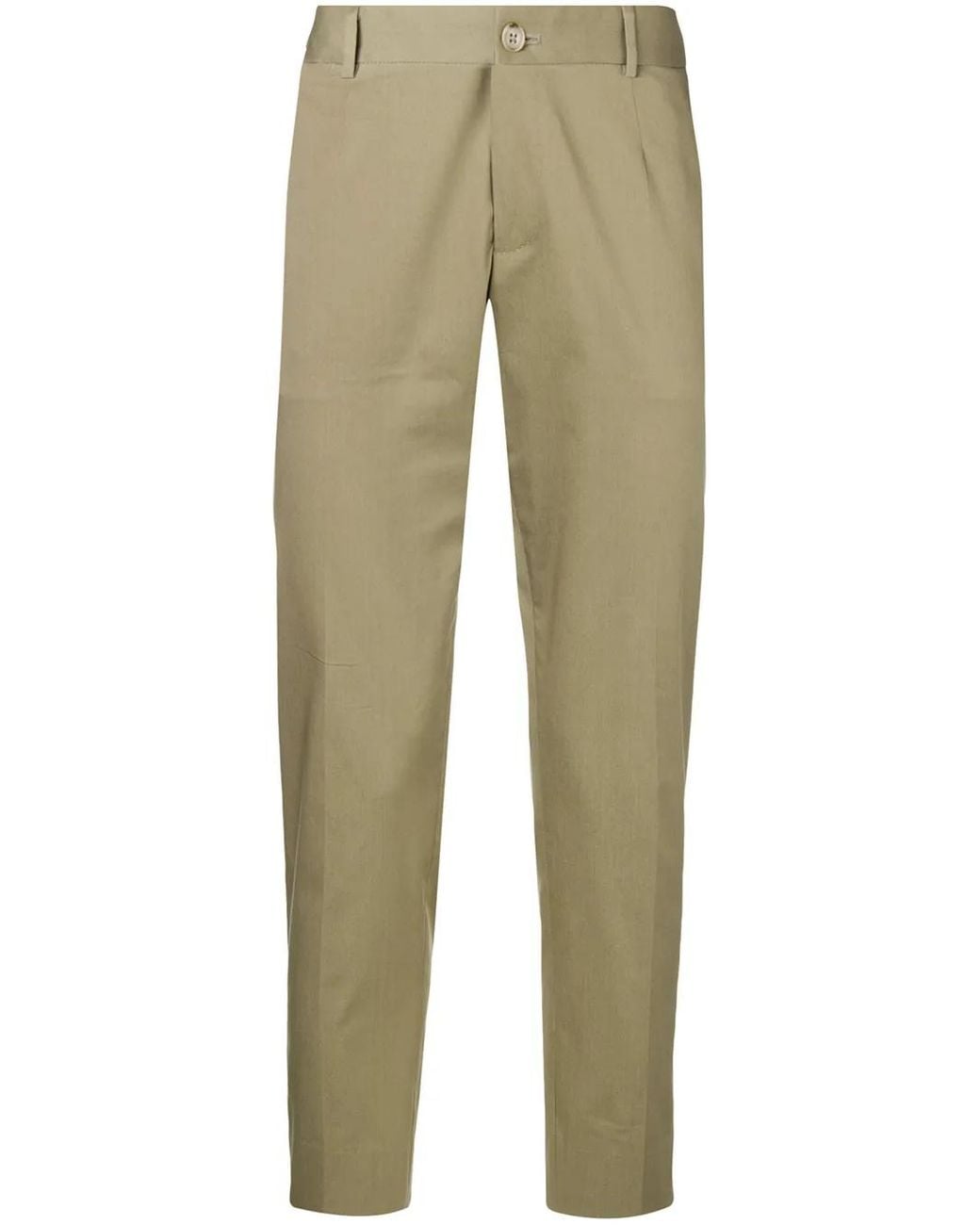 Dolce & Gabbana Natural Logo-Tag Chinos for men