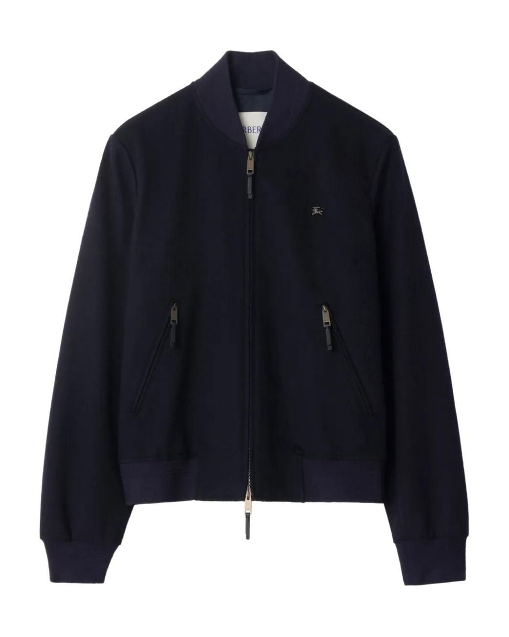 Burberry Blue Cashmere Bomber Jacket for men