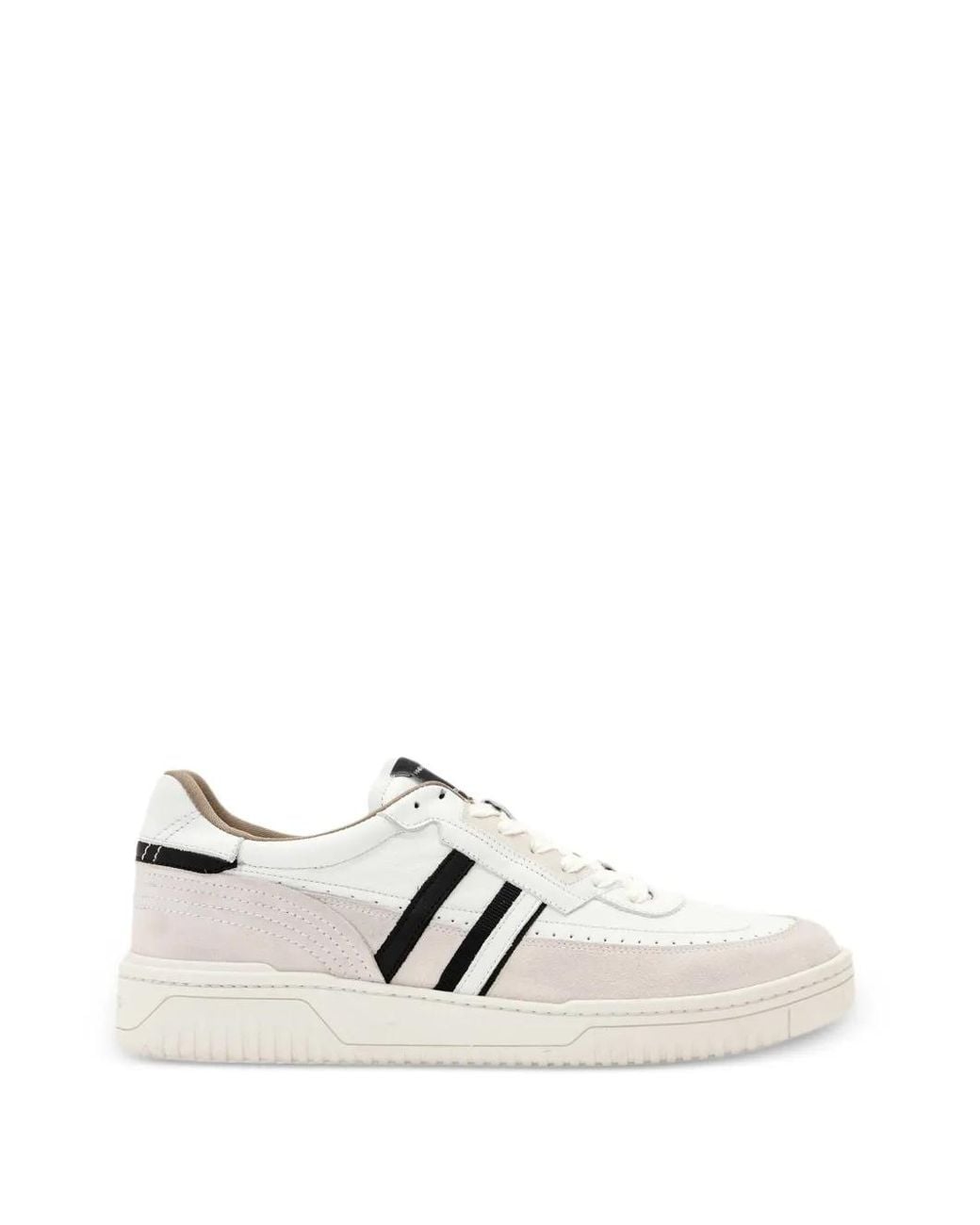 AllSaints White Baskets Basses Regan À Rayures for men